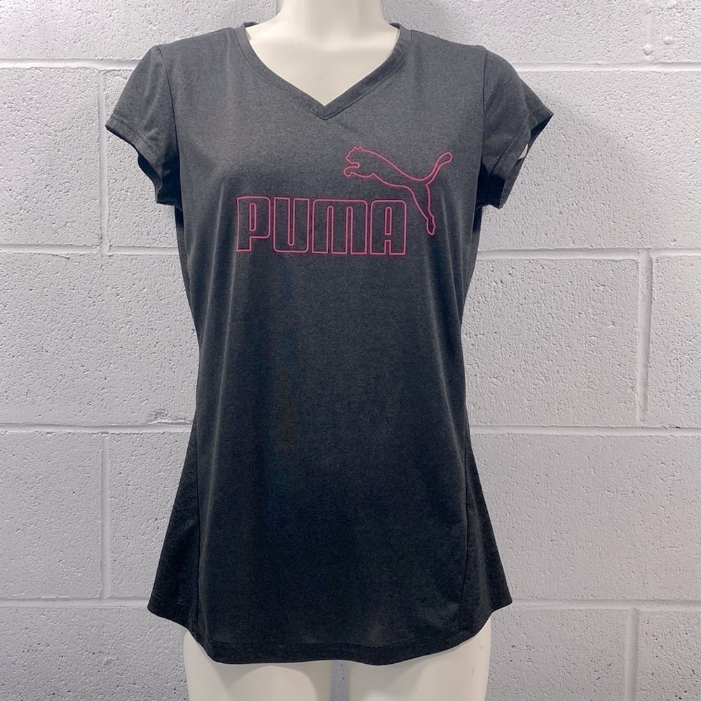 “Puma” short sleeve T-shirt with logo dark grey​​​​​​​​​